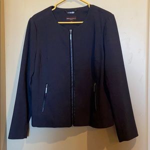 Grey Dana Buchman Collarless Blazer (Size 12)